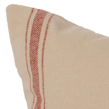 Grain Sack Barn Red Grain Sack Stripe Barn Red Pillow PL164017 - The Fox Decor